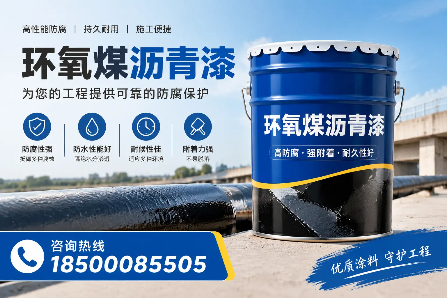 环氧煤沥青漆的成分解析,定安用户了解施工材料
